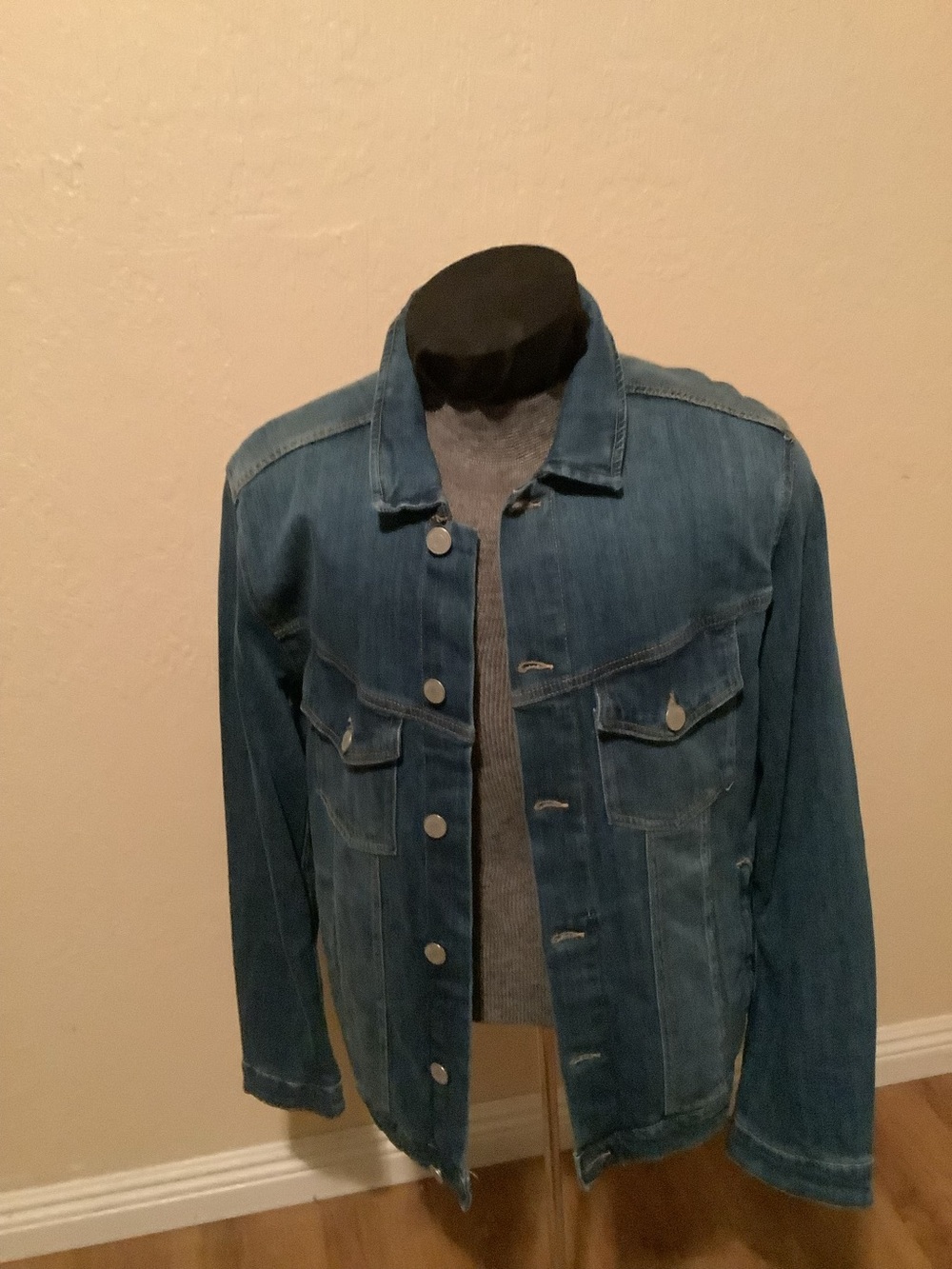 Jack & Jones jean jacket - Classic Trucker Style, NFL cancer patch. 400